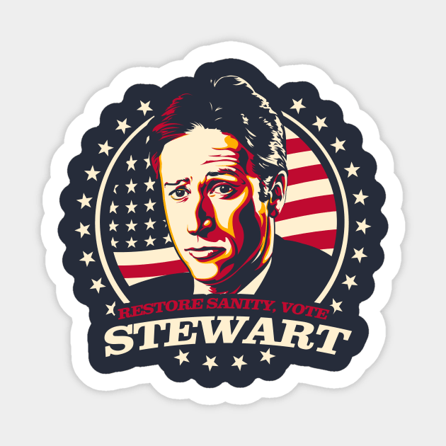 Vote Jon Stewart Sticker by TomTrager